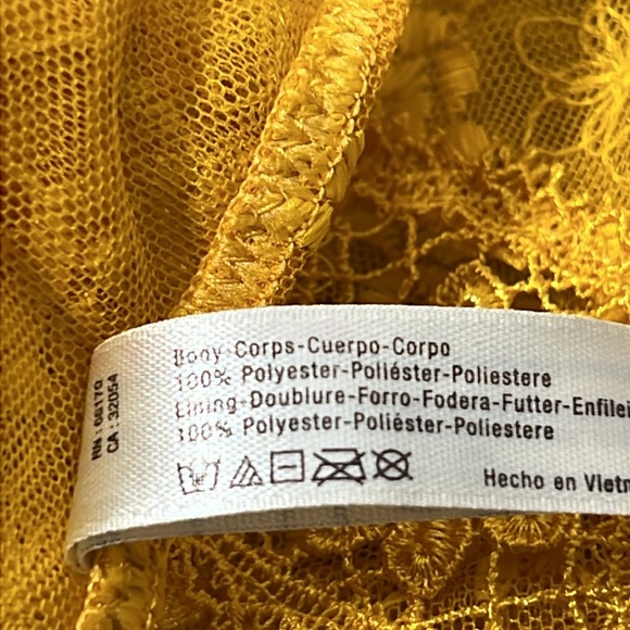 Free People Ella Lace Longline Bralette Yellow Gold Size small - Picture 10 of 12